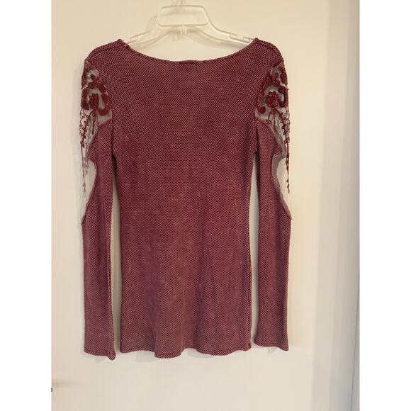 Gimmicks by BKE Mini Dress / Tunic Top – Boho Mesh & Lace – Size S - Picture 4 of 7